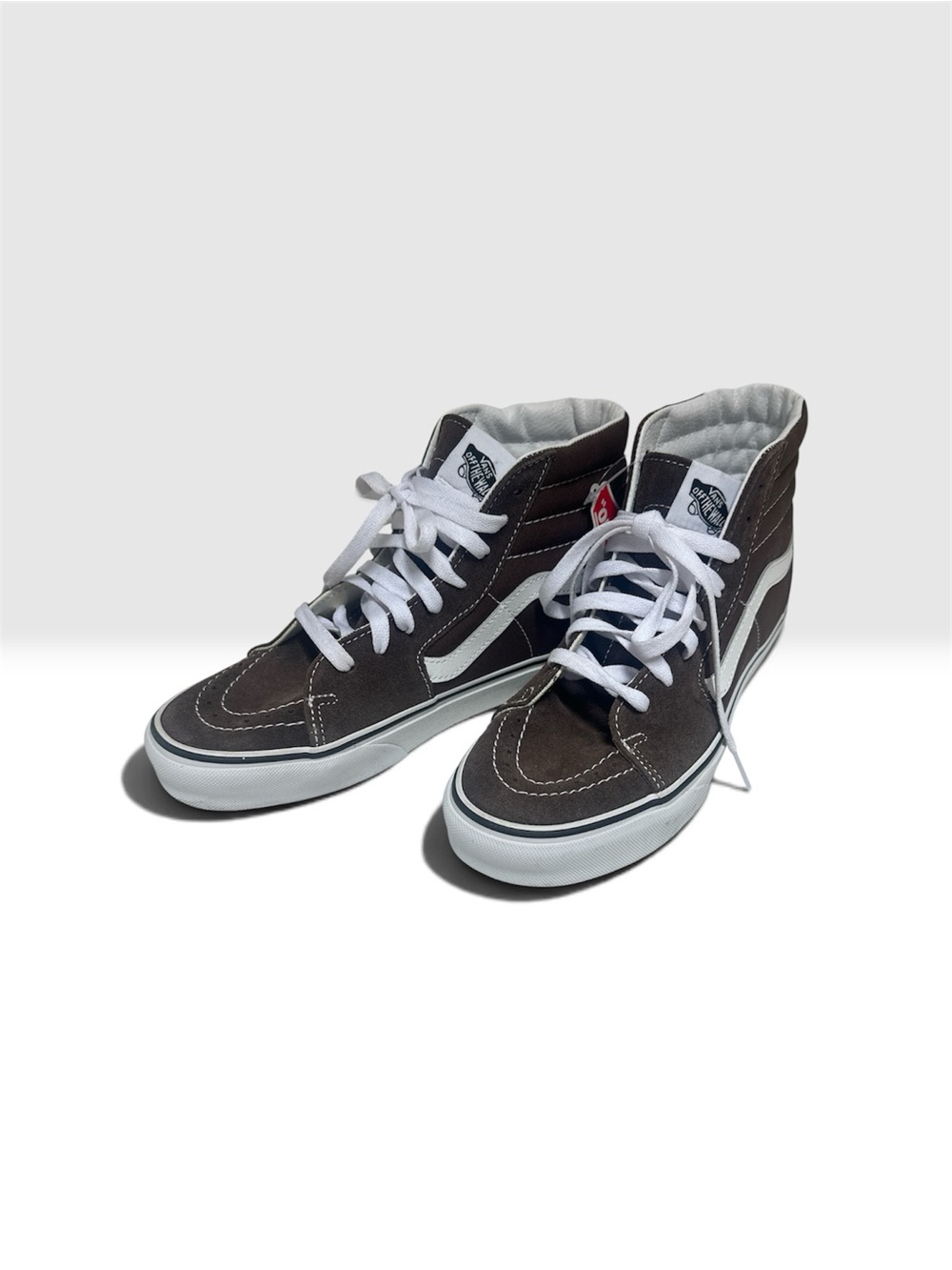 Vans Brown and White Unisex High-Top Sneakers